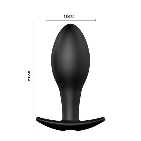 Чёрная анальная пробка с пультом управления - 8,5 см. Чёрная анальная пробка с пультом управления - 8,5 см.