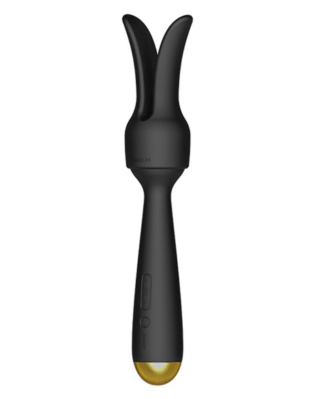 Черный интерактивный нагревающийся вибромассажер Emma Neo