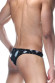 Черные мужские трусы-бразилиана с голографическими элементами Черные мужские трусы-бразилиана с голографическими элементами