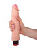 Вибратор-реалистик с розовой головкой - 26,2 см. Вибратор-реалистик с розовой головкой - 26,2 см.