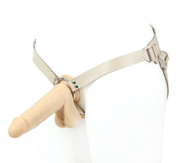 Универсальный пояс с кольцом и реалистичной насадкой - 18 см. Универсальный пояс с кольцом и реалистичной насадкой - 18 см.