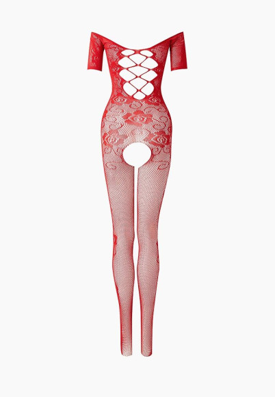 Обольстительный боди-комбинезон c рукавами и вырезом на груди Обольстительный боди-комбинезон c рукавами и вырезом на груди