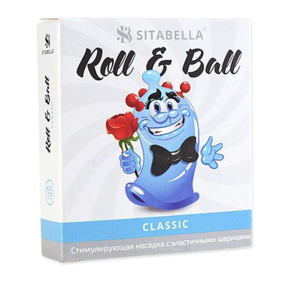 Стимулирующий презерватив-насадка Roll & Ball Classic Стимулирующий презерватив-насадка Roll & Ball Classic