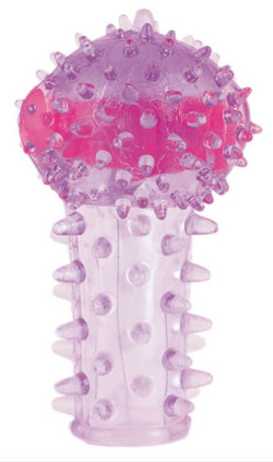 Фиолетовая вибронасадка на палец или вибратор Фиолетовая вибронасадка на палец или вибратор