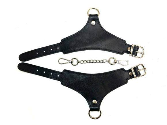 Черные гладкие кожаные наручники Black Phoenix Черные гладкие кожаные наручники Black Phoenix