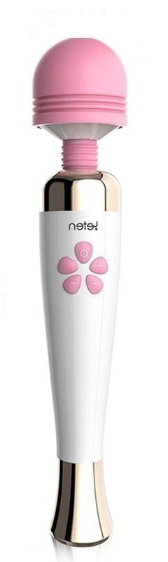 Бело-розовый клиторальный вибромассажер Fantasy Fashion - 21,5 см.