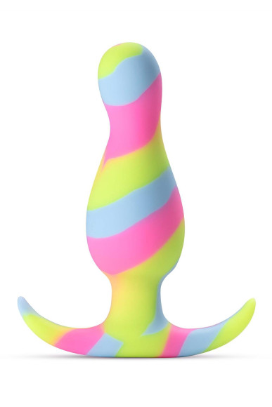 Анальная пробка с цветными разводами Kaleido - 8,9 см. Анальная пробка с цветными разводами Kaleido - 8,9 см.
