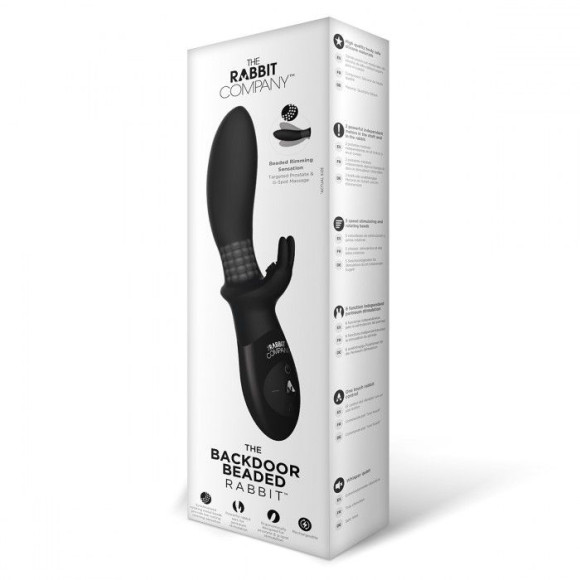 Чёрный анальный вибратор BEADED BACKDOOR RABBIT Чёрный анальный вибратор BEADED BACKDOOR RABBIT