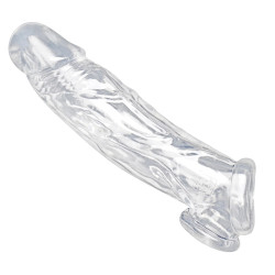 Прозрачная насадка для увеличения члена Realistic Clear Penis Enhancer and Ball Stretcher - 20,3 см. Прозрачная насадка для увеличения члена Realistic Clear Penis Enhancer and Ball Stretcher - 20,3 см.