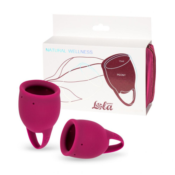 Набор из 2 малиновых менструальных чаш Peony