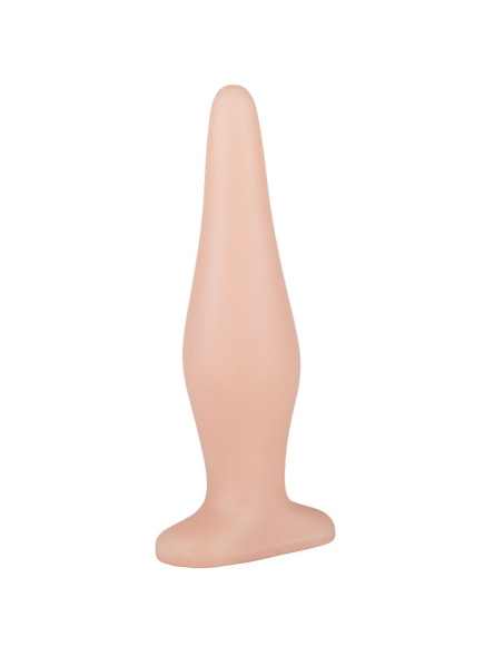 Телесная анальная пробка с широким основанием - 14 см. Телесная анальная пробка с широким основанием - 14 см.