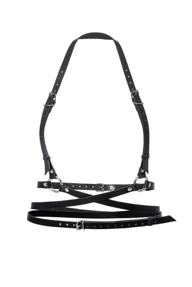 Черная кожаная портупея «Осанка» Черная кожаная портупея «Осанка»