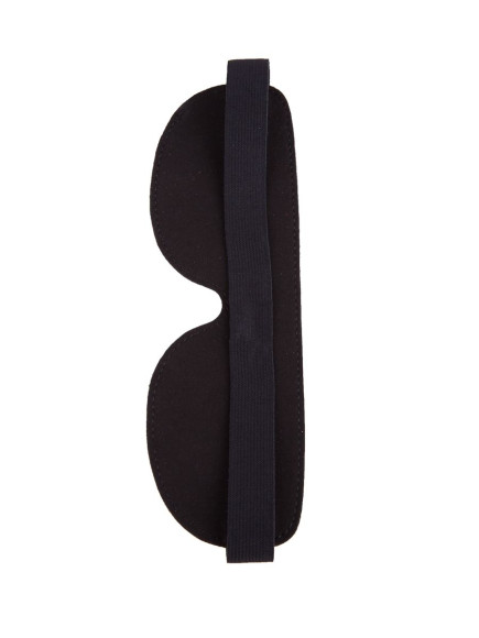 Чёрная широкая кожаная маска на глаза Чёрная широкая кожаная маска на глаза