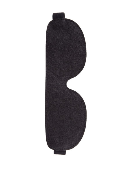 Чёрная широкая кожаная маска на глаза Чёрная широкая кожаная маска на глаза