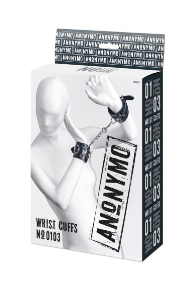 Черные наручники Anonymo на сцепке