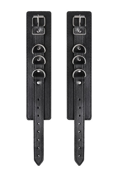 Черные оковы Anonymo из искусственной кожи