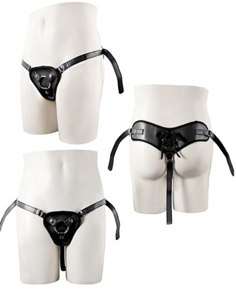 Черные трусики для крепления насадки при помощи кольца Черные трусики для крепления насадки при помощи кольца