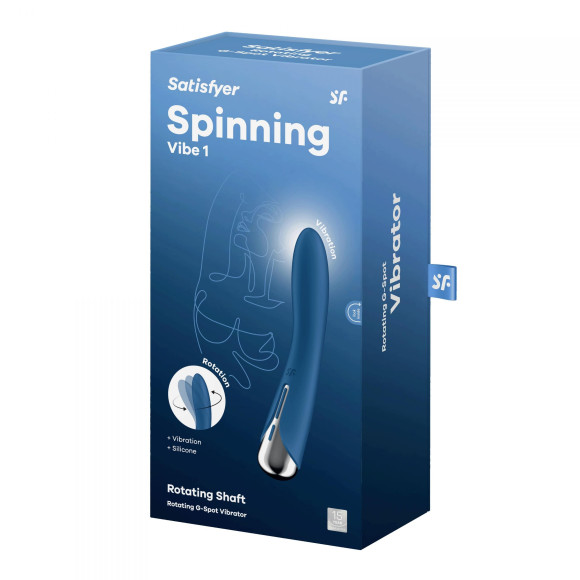 Синий вибратор-ротатор Spinning Vibe 1 - 18 см. Синий вибратор-ротатор Spinning Vibe 1 - 18 см.
