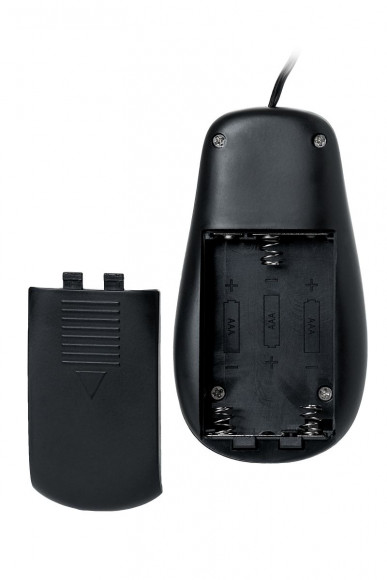 Чёрная анальная втулка G Point D-PENG с пультом - 12,3 см.