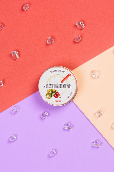 Массажная свеча «Массажный коктейль» с ароматом пина колады - 30 мл. Массажная свеча «Массажный коктейль» с ароматом пина колады - 30 мл.