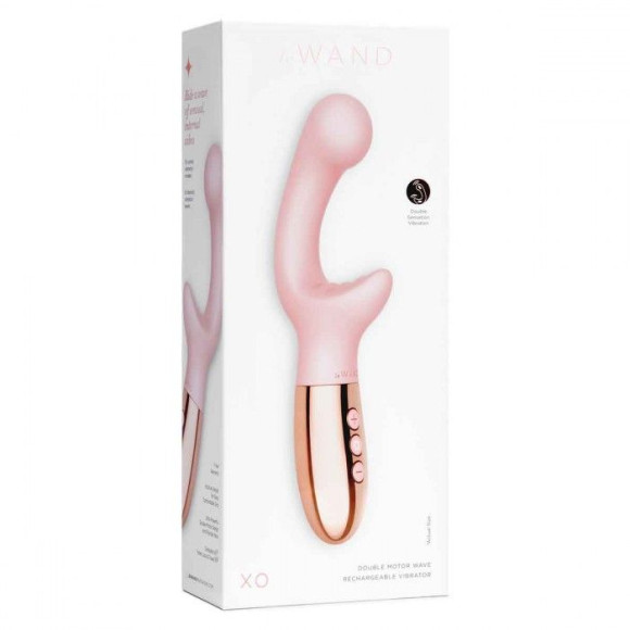 Розовый вибромассажер с двумя моторами Le Wand XO - 19 см. Розовый вибромассажер с двумя моторами Le Wand XO - 19 см.