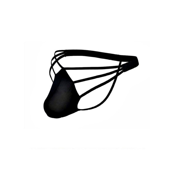 Черные сексуальные трусы-стринги на тонких бретелях Черные сексуальные трусы-стринги на тонких бретелях