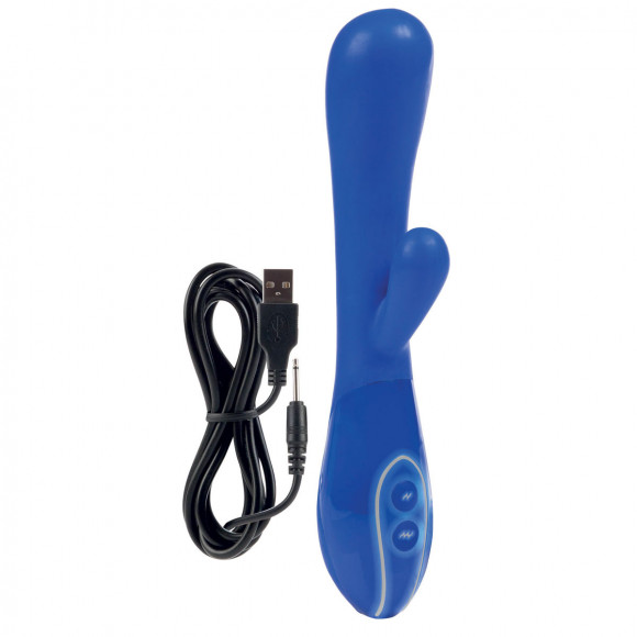 Синий вибратор Body & Soul Kiss Blue