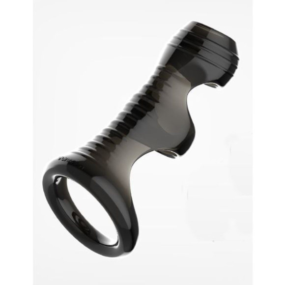 Черная рельефная насадка на пенис «Оки-Чпоки» - 8,4 см. Черная рельефная насадка на пенис «Оки-Чпоки» - 8,4 см.