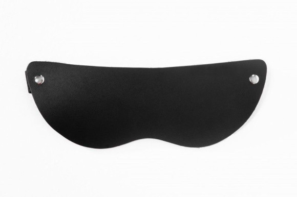 Черная кожаная маска без прорезей для глаз Черная кожаная маска без прорезей для глаз
