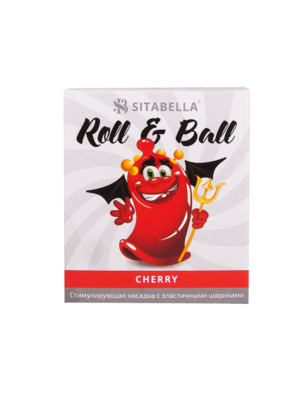 Стимулирующий презерватив-насадка Roll & Ball Cherry Стимулирующий презерватив-насадка Roll & Ball Cherry