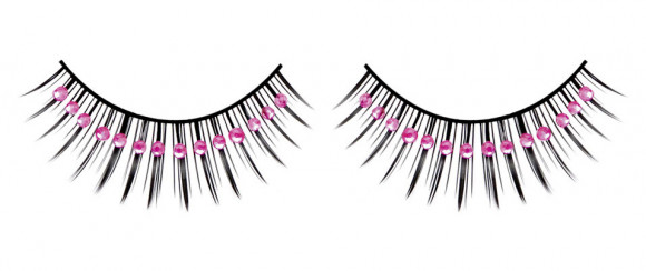 Черные ресницы со стразами Glitter