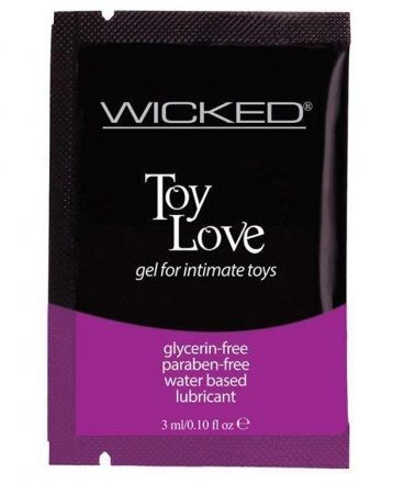 Лубрикант на водной основе для использования с игрушками WICKED Toy Love - 3 мл. Лубрикант на водной основе для использования с игрушками WICKED Toy Love - 3 мл.