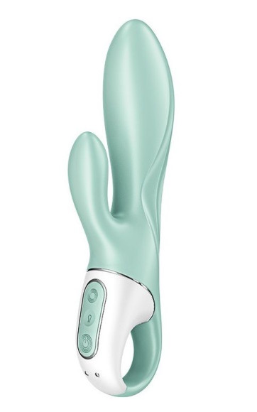 Зеленый вибратор-кролик Satisfyer Air Pump Bunny 5+ с функцией расширения - 20,4 см. Зеленый вибратор-кролик Satisfyer Air Pump Bunny 5+ с функцией расширения - 20,4 см.