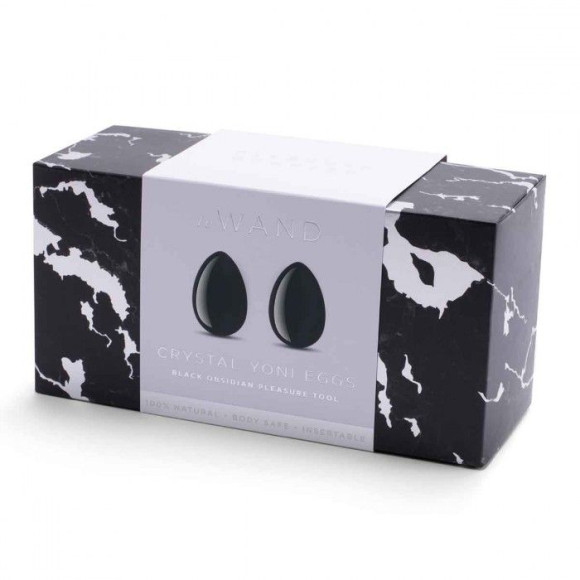 Тренажеры йони Le Wand Crystal Yoni Eggs из черного обсидиана Тренажеры йони Le Wand Crystal Yoni Eggs из черного обсидиана