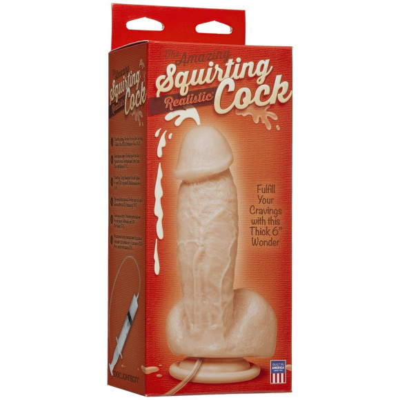 Фаллоимитатор с имитацией семяизвержения The Amazing Squirting Realistic Cock - 18,8 см. Фаллоимитатор с имитацией семяизвержения The Amazing Squirting Realistic Cock - 18,8 см.