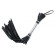 Черная плеть с серебристой ручкой - 45 см. Черная плеть с серебристой ручкой - 45 см.