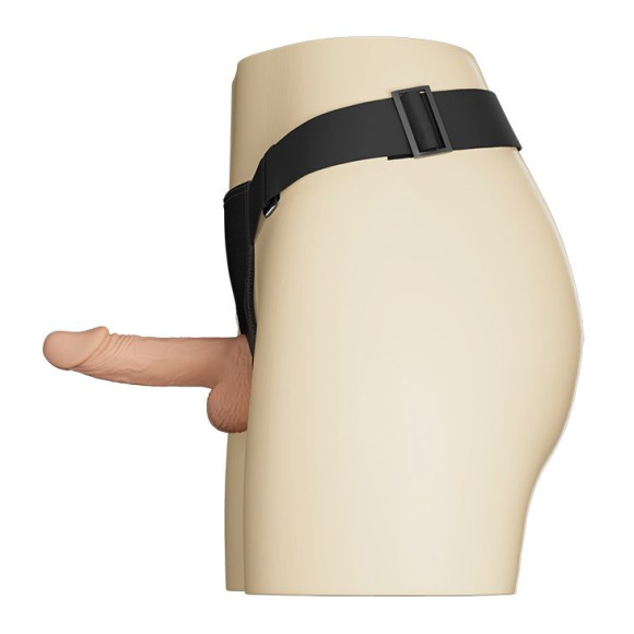 Женский страпон на регулируемых ремешках с вибрацией - 19,4 см. Женский страпон на регулируемых ремешках с вибрацией - 19,4 см.