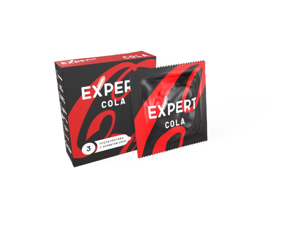 Презервативы с ароматом колы Expert Cola - 3 шт. Презервативы с ароматом колы Expert Cola - 3 шт.