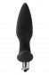 Черная анальная вибропробка FantASStic Vibrating Plug - 14 см.