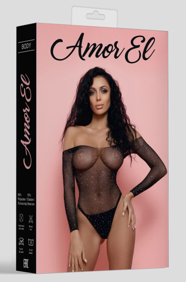 Сексуальное боди со стразами и длинным рукавом Сексуальное боди со стразами и длинным рукавом