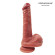 Телесный фаллоимитатор на мощной присоске - 19,5 см. Телесный фаллоимитатор на мощной присоске - 19,5 см.
