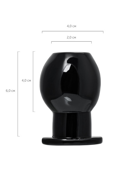 Черная анальная втулка Basic S - 6 см. Черная анальная втулка Basic S - 6 см.