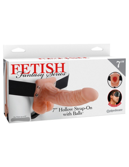 Телесный полый страпон Hollow Strap-On with Balls - 18,9 см. Телесный полый страпон Hollow Strap-On with Balls - 18,9 см.
