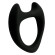 Черное эрекционное кольцо с рожками Wooomy Toro M
