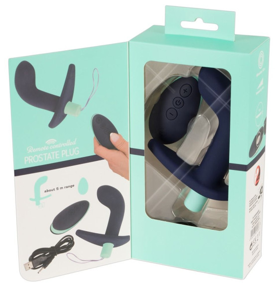 Темно-фиолетовый вибростимулятор простаты с пультом ДУ Remote Controlled Prostate Plug Темно-фиолетовый вибростимулятор простаты с пультом ДУ Remote Controlled Prostate Plug