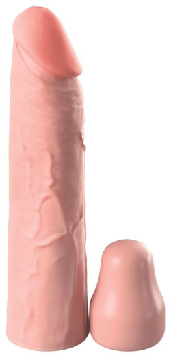 Телесная насадка-удлинитель 1 Inch Silicone X-tension - 17,8 см. Телесная насадка-удлинитель 1 Inch Silicone X-tension - 17,8 см.