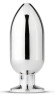 Серебристая анальная пробка Sinner Big Metal Buttplug - 10 см. Серебристая анальная пробка Sinner Big Metal Buttplug - 10 см.