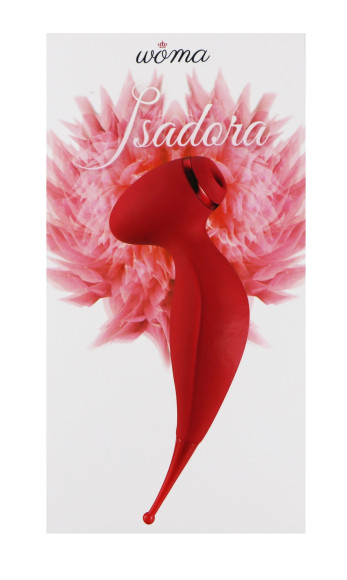 Красный вакуум-волновой стимулятор клитора Isadora с точечным вибратором Красный вакуум-волновой стимулятор клитора Isadora с точечным вибратором