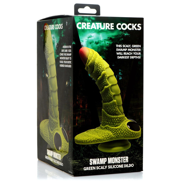 Фантазийный фаллоимитатор Swamp Monster Green Scaly Silicone Dildo - 23,9 см. Фантазийный фаллоимитатор Swamp Monster Green Scaly Silicone Dildo - 23,9 см.