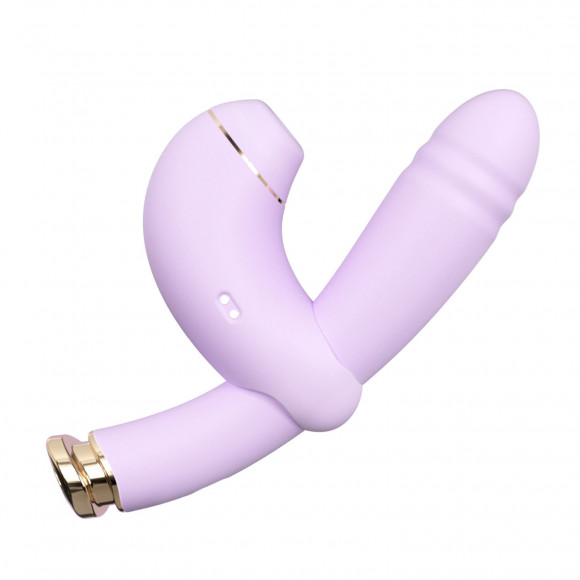 Сиреневый вибратор с возвратно-поступательными движениями и нагревом Minaka Сиреневый вибратор с возвратно-поступательными движениями и нагревом Minaka